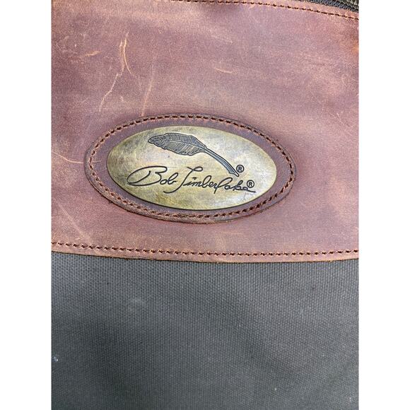 Bob Timberlake Briefcase/Messenger Bag Leather & Canvas - Picture 2 of 8